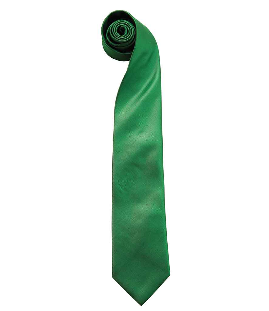 Premier 'Colours' Fashion Tie in ONE Emerald by Premier — Custom branded clothing by Print Press, featuring premium embroidery produced in our specialist print lab in the UK.