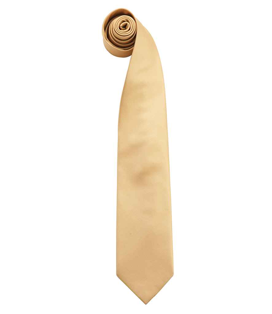 Premier 'Colours' Fashion Tie in ONE Gold by Premier — Custom branded clothing by Print Press, featuring premium embroidery produced in our specialist print lab in the UK.