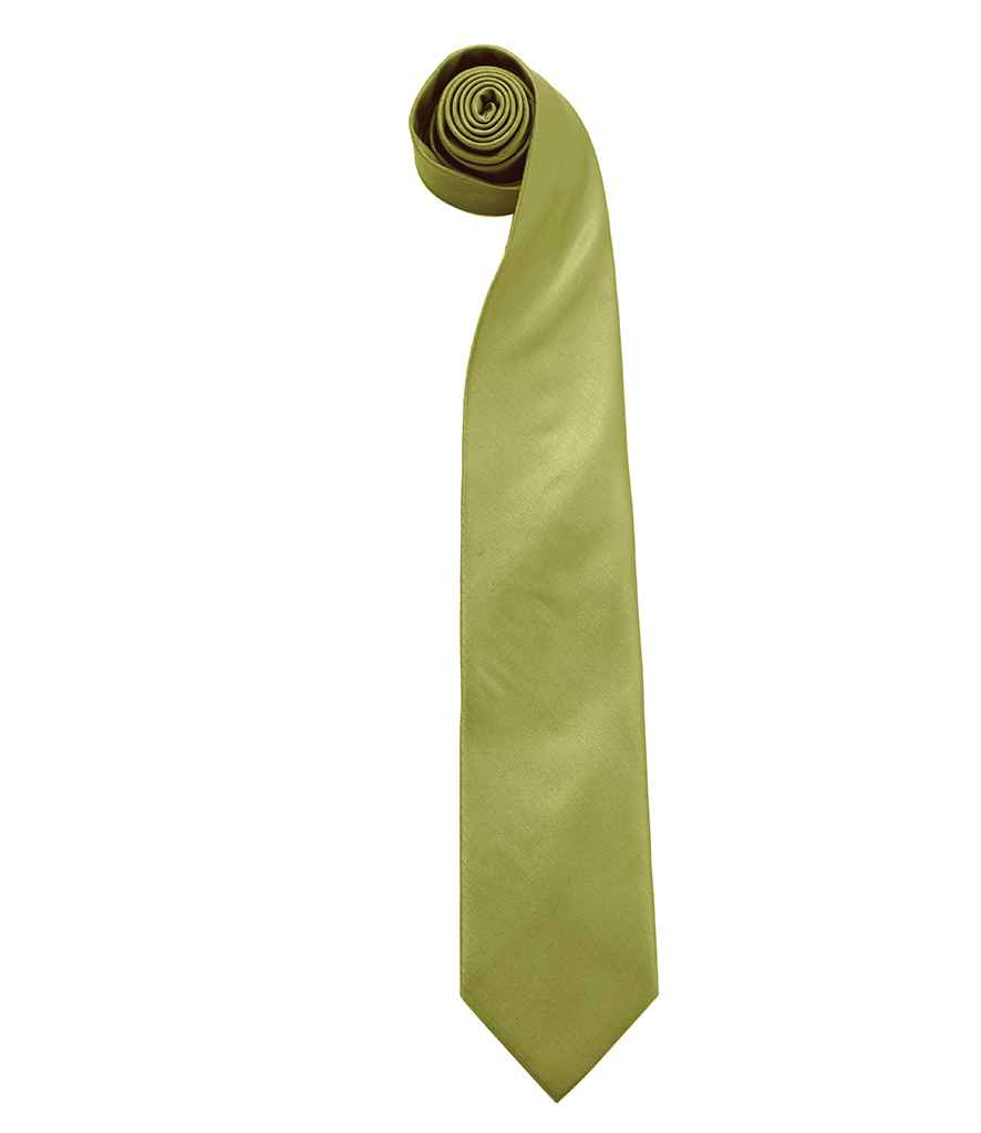 Premier 'Colours' Fashion Tie in ONE Grass by Premier — Custom branded clothing by Print Press, featuring premium embroidery produced in our specialist print lab in the UK.