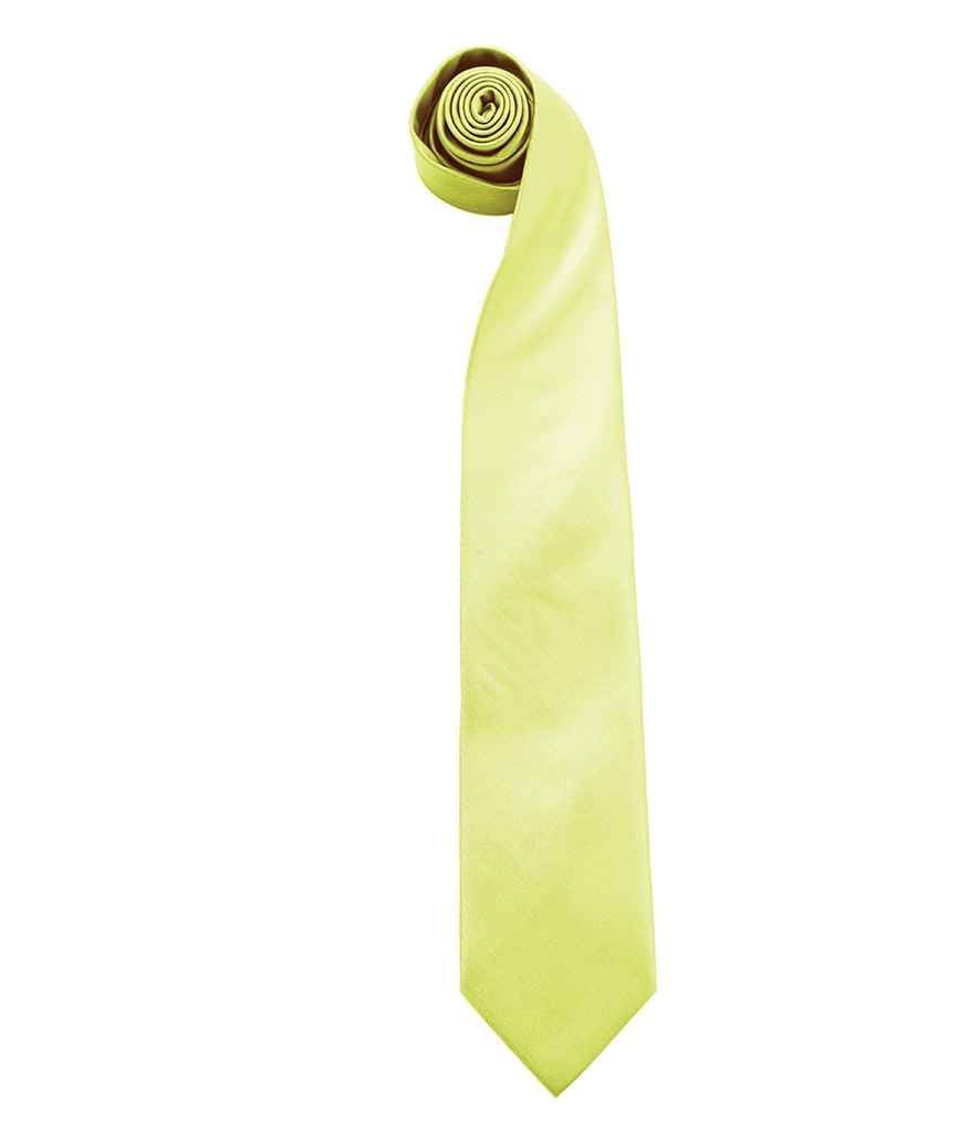 Premier 'Colours' Fashion Tie in ONE Lime Green by Premier — Custom branded clothing by Print Press, featuring premium embroidery produced in our specialist print lab in the UK.