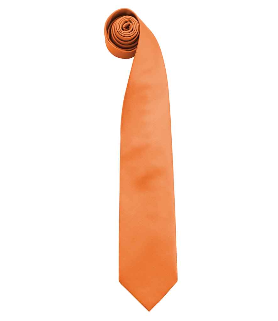 Premier 'Colours' Fashion Tie in ONE Orange by Premier — Custom branded clothing by Print Press, featuring premium embroidery produced in our specialist print lab in the UK.