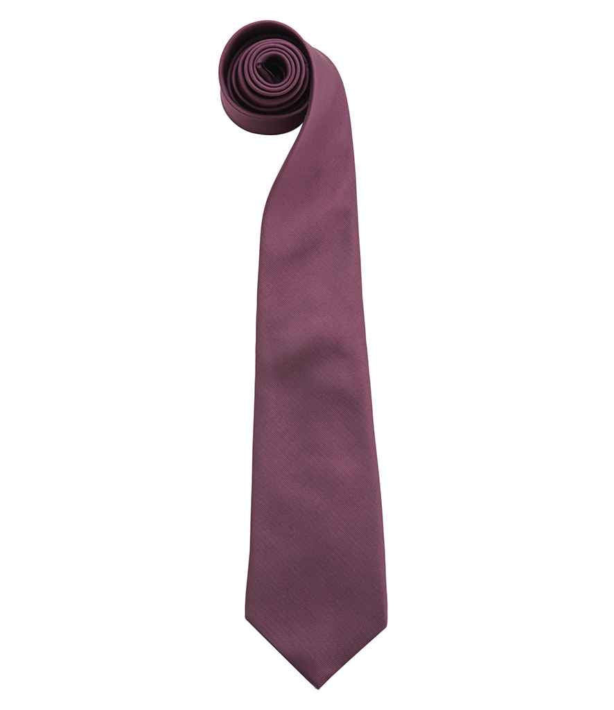 Premier 'Colours' Fashion Tie in ONE Purple by Premier — Custom branded clothing by Print Press, featuring premium embroidery produced in our specialist print lab in the UK.
