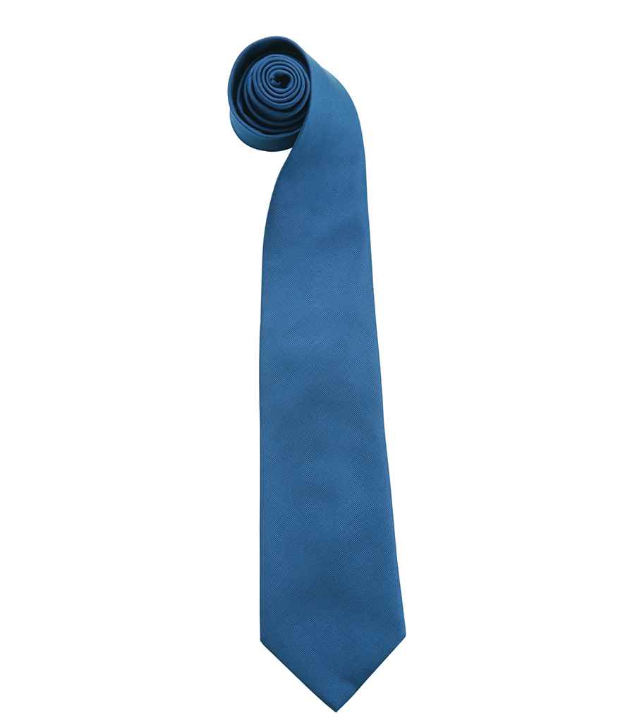 Premier 'Colours' Fashion Tie in ONE Royal Blue by Premier — Custom branded clothing by Print Press, featuring premium embroidery produced in our specialist print lab in the UK.