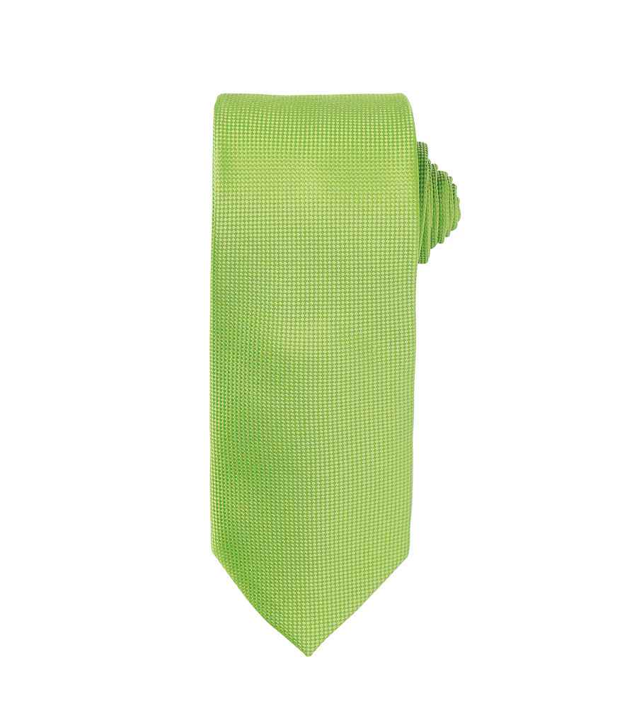 Premier Micro Waffle Tie in ONE Lime Green by Premier — Custom branded clothing by Print Press, featuring premium embroidery produced in our specialist print lab in the UK.