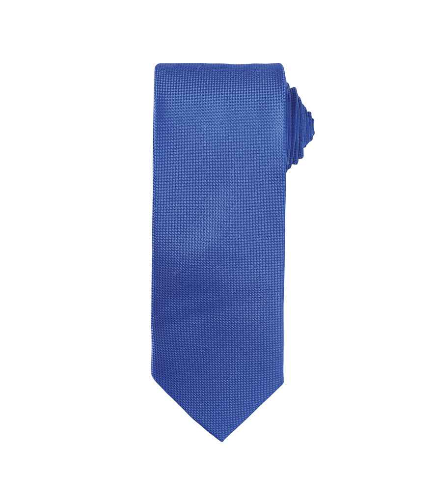 Premier Micro Waffle Tie in ONE Royal Blue by Premier — Custom branded clothing by Print Press, featuring premium embroidery produced in our specialist print lab in the UK.