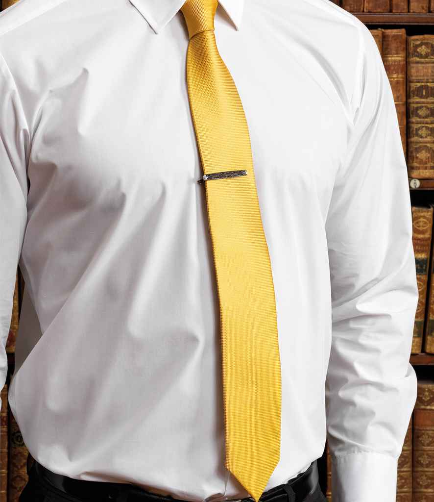 Premier Micro Waffle Tie in ONE Sunflower by Premier — Custom branded clothing by Print Press, featuring premium embroidery produced in our specialist print lab in the UK.