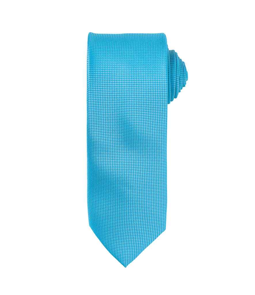 Premier Micro Waffle Tie in ONE Turquoise Blue by Premier — Custom branded clothing by Print Press, featuring premium embroidery produced in our specialist print lab in the UK.
