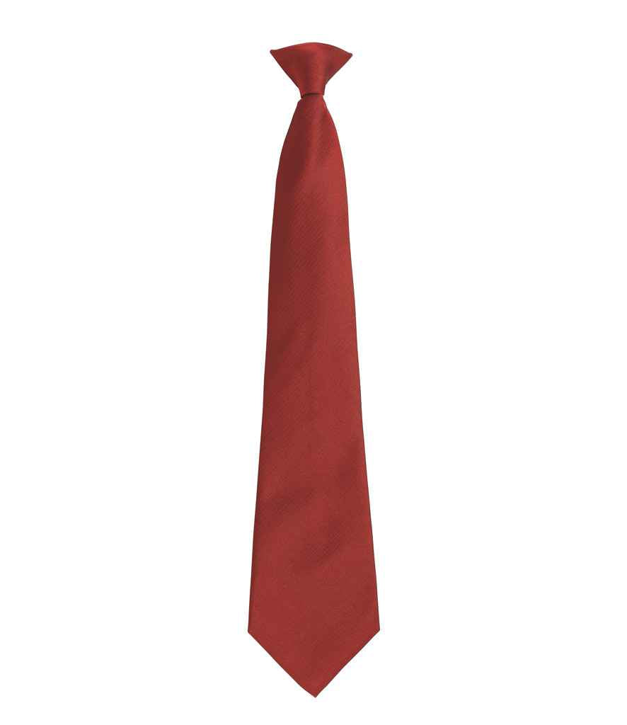 Premier 'Colours' Fashion Clip Tie in ONE Burgundy by Premier — Custom branded clothing by Print Press, featuring premium embroidery produced in our specialist print lab in the UK.