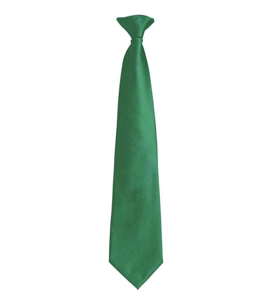 Premier 'Colours' Fashion Clip Tie in ONE Emerald by Premier — Custom branded clothing by Print Press, featuring premium embroidery produced in our specialist print lab in the UK.