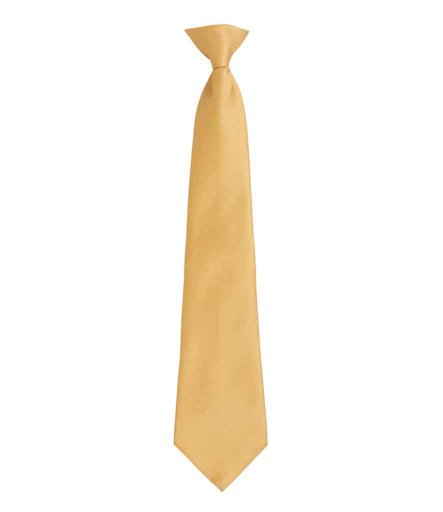 Premier 'Colours' Fashion Clip Tie in ONE Gold by Premier — Custom branded clothing by Print Press, featuring premium embroidery produced in our specialist print lab in the UK.