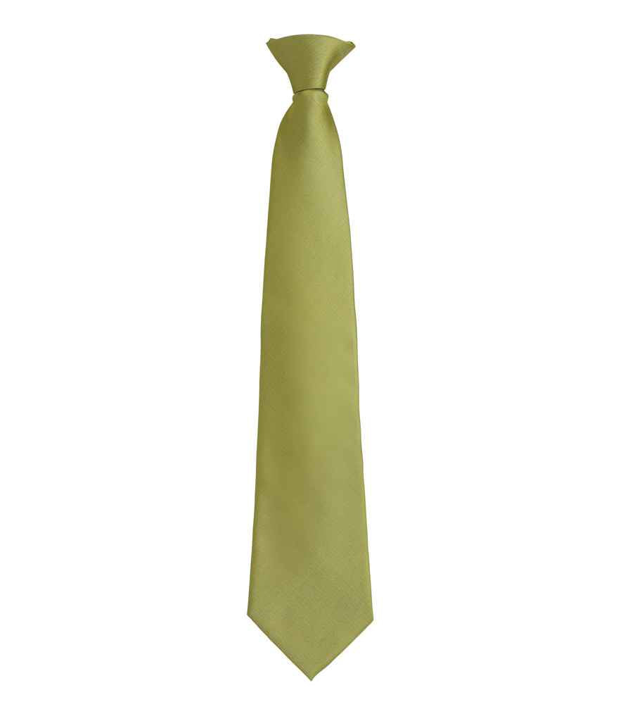 Premier 'Colours' Fashion Clip Tie in ONE Grass by Premier — Custom branded clothing by Print Press, featuring premium embroidery produced in our specialist print lab in the UK.
