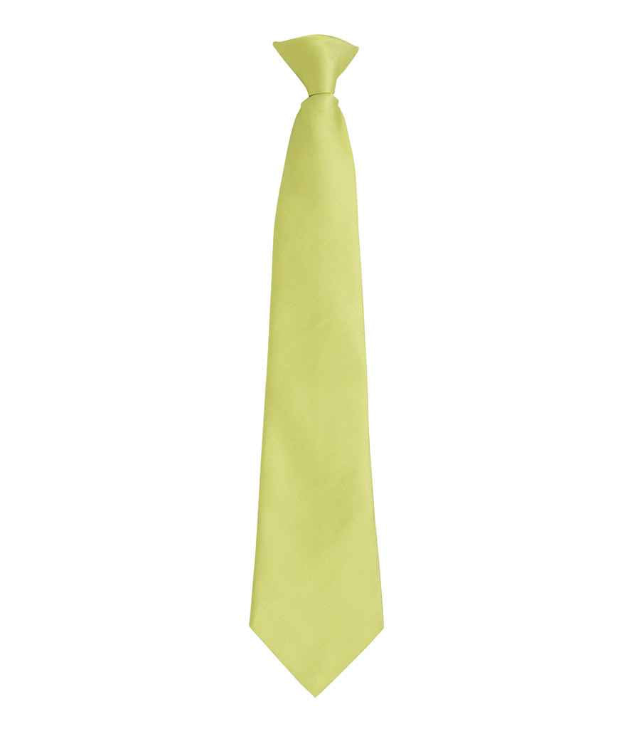 Premier 'Colours' Fashion Clip Tie in ONE Lime Green by Premier — Custom branded clothing by Print Press, featuring premium embroidery produced in our specialist print lab in the UK.