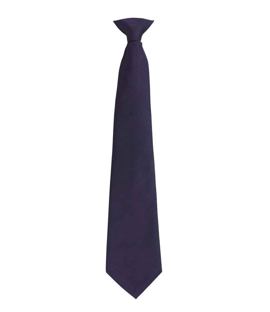 Premier 'Colours' Fashion Clip Tie in ONE Navy by Premier — Custom branded clothing by Print Press, featuring premium embroidery produced in our specialist print lab in the UK.