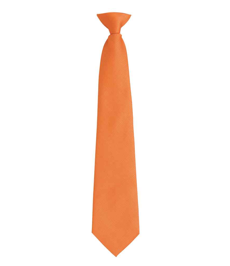 Premier 'Colours' Fashion Clip Tie in ONE Orange by Premier — Custom branded clothing by Print Press, featuring premium embroidery produced in our specialist print lab in the UK.