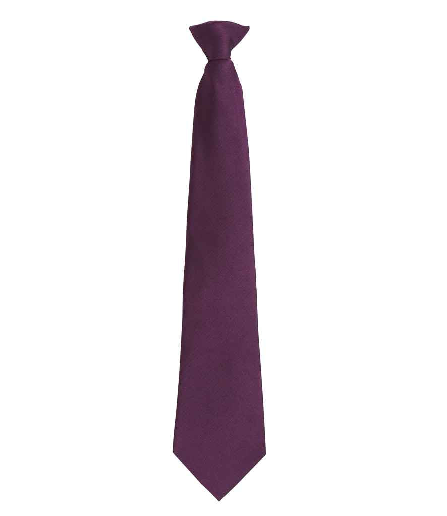 Premier 'Colours' Fashion Clip Tie in ONE Purple by Premier — Custom branded clothing by Print Press, featuring premium embroidery produced in our specialist print lab in the UK.