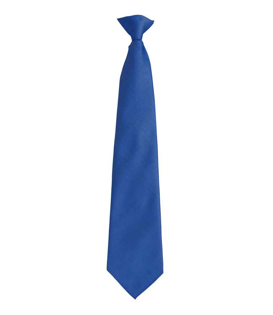 Premier 'Colours' Fashion Clip Tie in ONE Royal Blue by Premier — Custom branded clothing by Print Press, featuring premium embroidery produced in our specialist print lab in the UK.