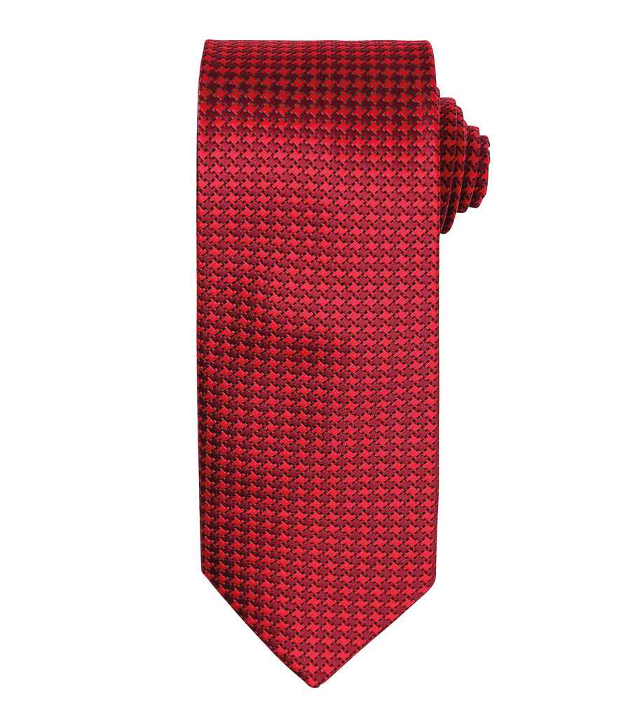 Premier Puppy Tooth Tie in ONE Red by Premier — Custom branded clothing by Print Press, featuring premium embroidery produced in our specialist print lab in the UK.