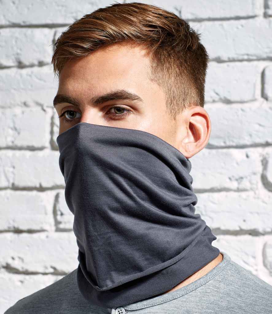 Premier Snood Face Covering in ONE Dark Grey by Premier — Custom branded clothing by Print Press, featuring premium embroidery produced in our specialist print lab in the UK.