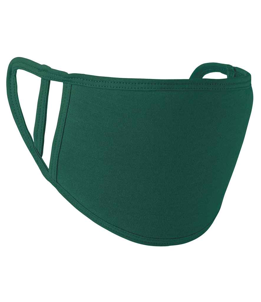 Premier Washable 2-Ply Face Cover - Pack of 5 in ONE Bottle Green by Premier — Custom branded clothing by Print Press, featuring premium embroidery produced in our specialist print lab in the UK.