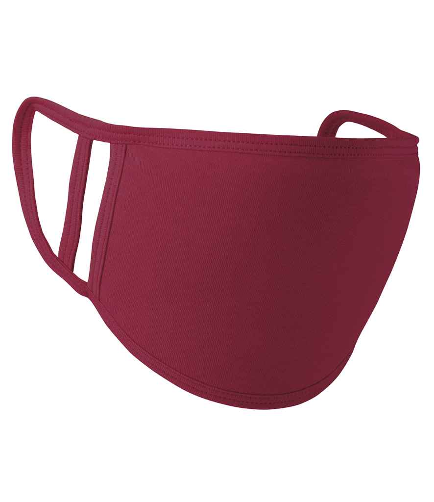 Premier Washable 2-Ply Face Cover - Pack of 5 in ONE Burgundy by Premier — Custom branded clothing by Print Press, featuring premium embroidery produced in our specialist print lab in the UK.