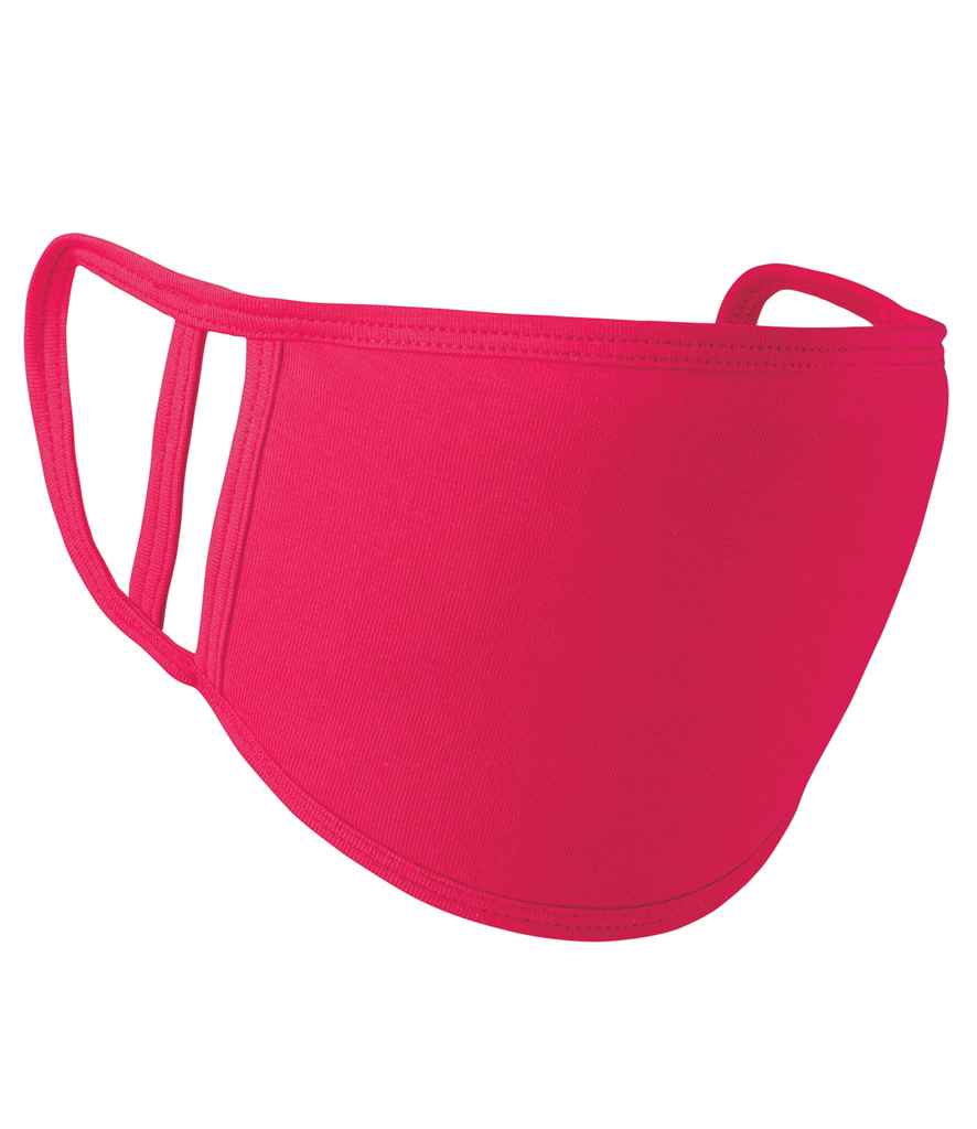 Premier Washable 2-Ply Face Cover - Pack of 5 in ONE Hot Pink by Premier — Custom branded clothing by Print Press, featuring premium embroidery produced in our specialist print lab in the UK.