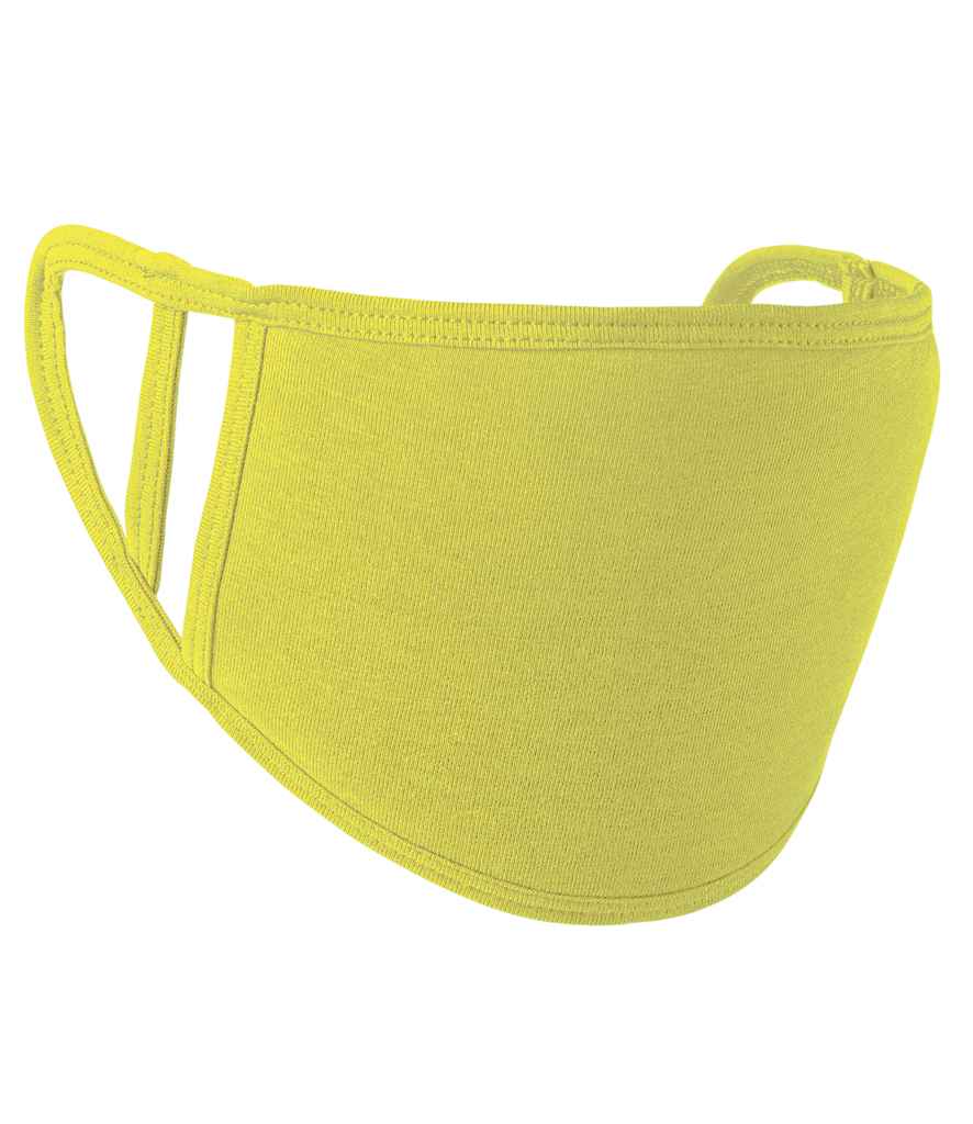Premier Washable 2-Ply Face Cover - Pack of 5 in ONE Lime Green by Premier — Custom branded clothing by Print Press, featuring premium embroidery produced in our specialist print lab in the UK.