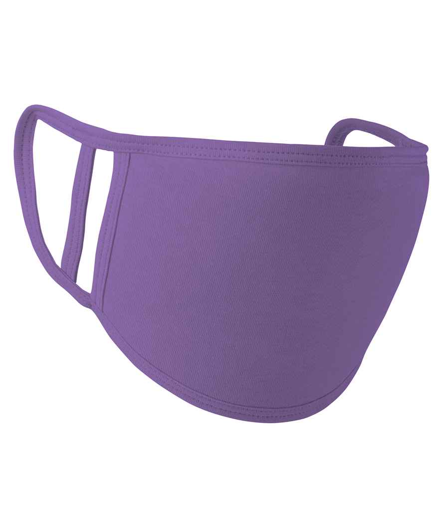 Premier Washable 2-Ply Face Cover - Pack of 5 in ONE Purple by Premier — Custom branded clothing by Print Press, featuring premium embroidery produced in our specialist print lab in the UK.