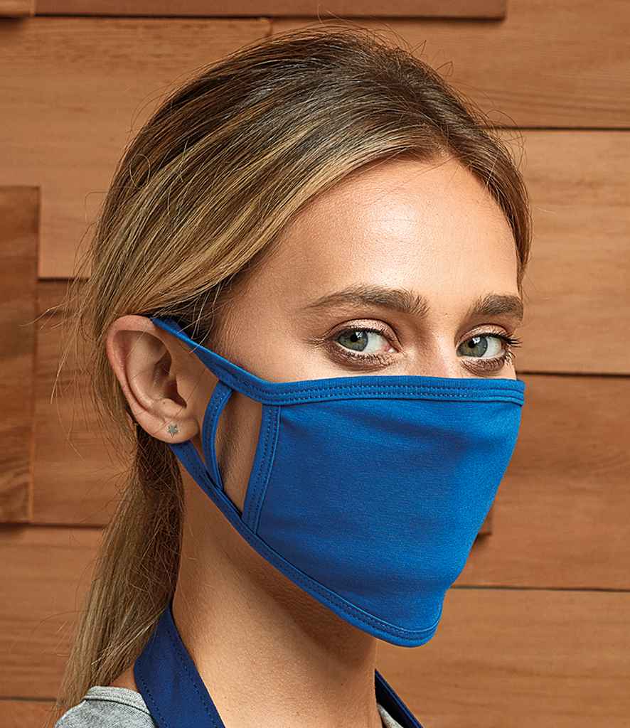 Premier Washable 2-Ply Face Cover - Pack of 5 in ONE Royal Blue by Premier — Custom branded clothing by Print Press, featuring premium embroidery produced in our specialist print lab in the UK.