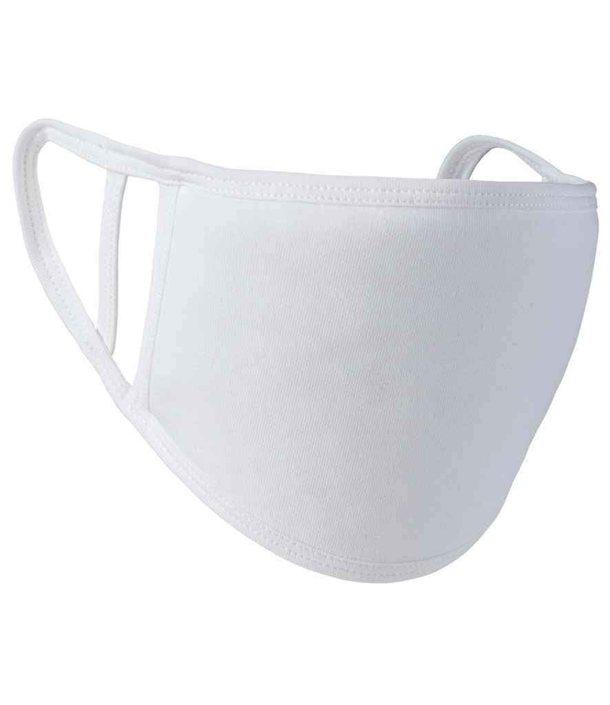 Premier Washable 2-Ply Face Cover - Pack of 5 in ONE White by Premier — Custom branded clothing by Print Press, featuring premium embroidery produced in our specialist print lab in the UK.