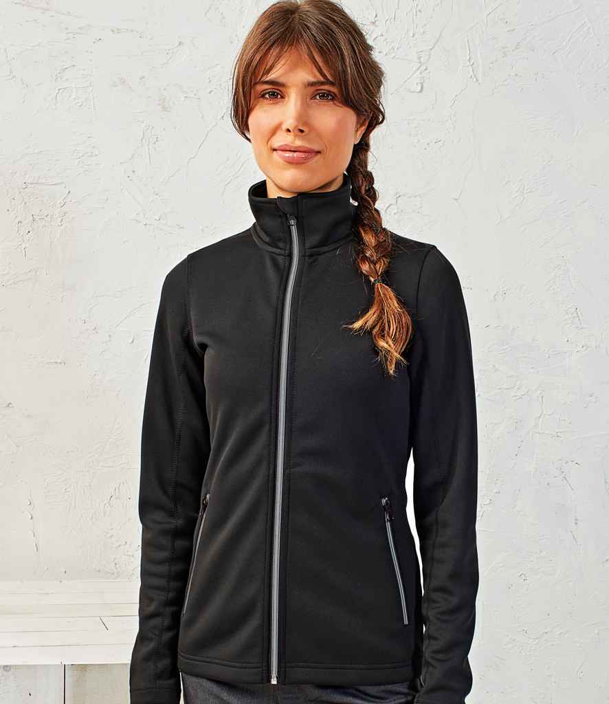 Premier Ladies Spun Dyed Sustainable Zip Through Sweat Jacket in Black by Premier — Custom branded clothing by Print Press, featuring premium embroidery produced in our specialist print lab in the UK.
