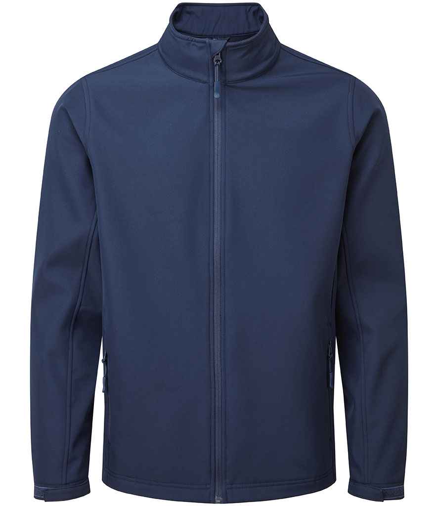 Premier Windchecker® Printable and Recycled Soft Shell Jacket in Navy by Premier — Custom branded clothing by Print Press, featuring premium embroidery produced in our specialist print lab in the UK.