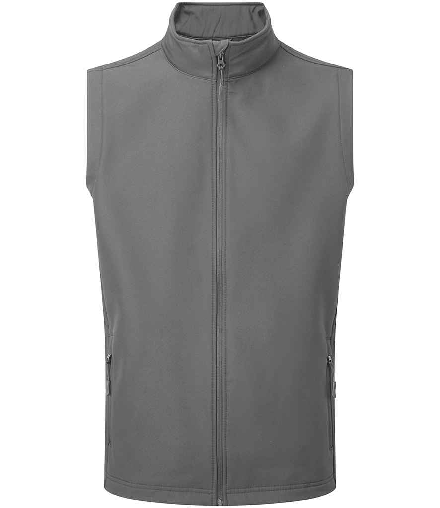Premier Windchecker® Printable and Recycled Gilet in Dark Grey by Premier — Custom branded clothing by Print Press, featuring premium embroidery produced in our specialist print lab in the UK.