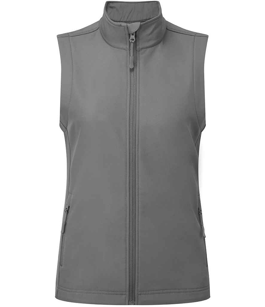 Premier Ladies Windchecker® Printable and Recycled Gilet in Dark Grey by Premier — Custom branded clothing by Print Press, featuring premium embroidery produced in our specialist print lab in the UK.