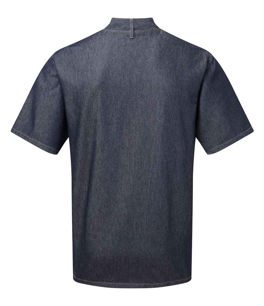 Premier Short Sleeve Zipped Chef's Jacket in by Premier — Custom branded clothing by Print Press, featuring premium embroidery produced in our specialist print lab in the UK.
