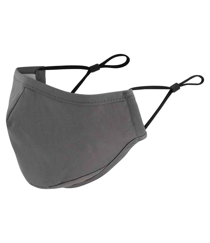 Premier HeiQ Viroblock 3-Layer Face Mask in ONE Dark Grey by Premier — Custom branded clothing by Print Press, featuring premium embroidery produced in our specialist print lab in the UK.