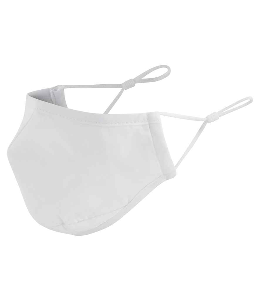 Premier HeiQ Viroblock 3-Layer Face Mask in ONE White by Premier — Custom branded clothing by Print Press, featuring premium embroidery produced in our specialist print lab in the UK.