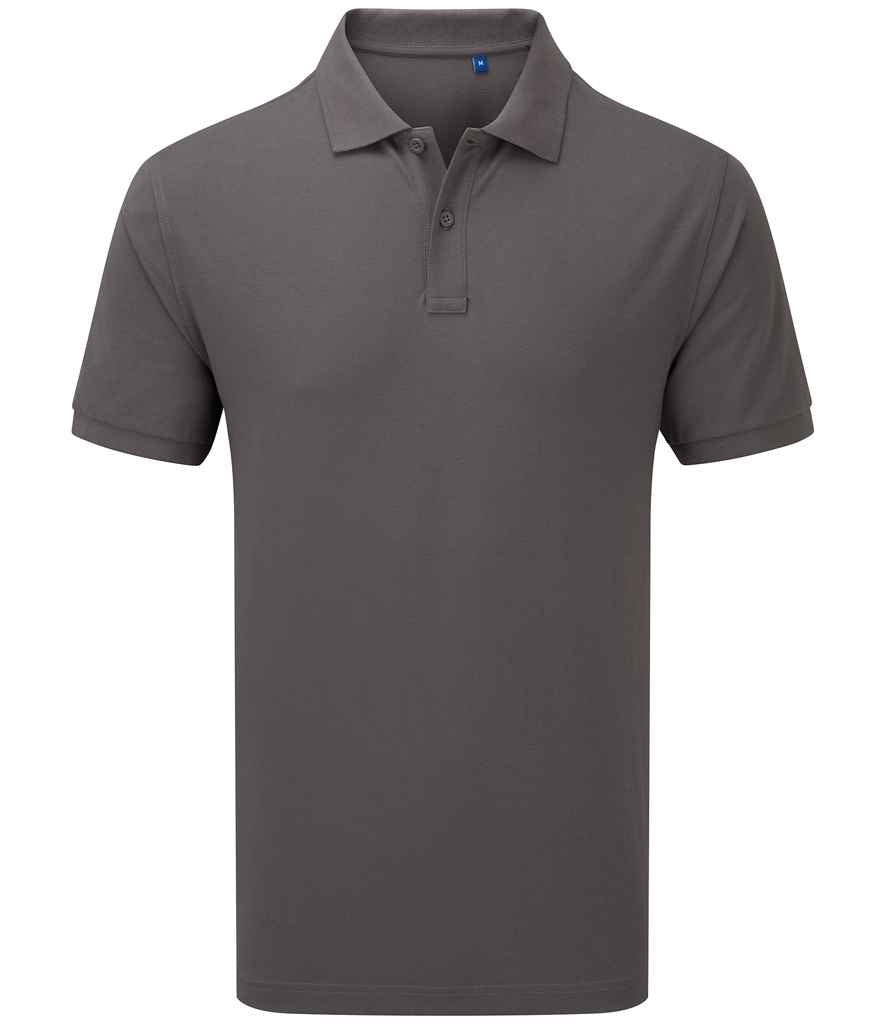 Premier HeiQ Viroblock Unisex Polo Shirt in Dark Grey by Premier — Custom branded clothing by Print Press, featuring premium embroidery produced in our specialist print lab in the UK.