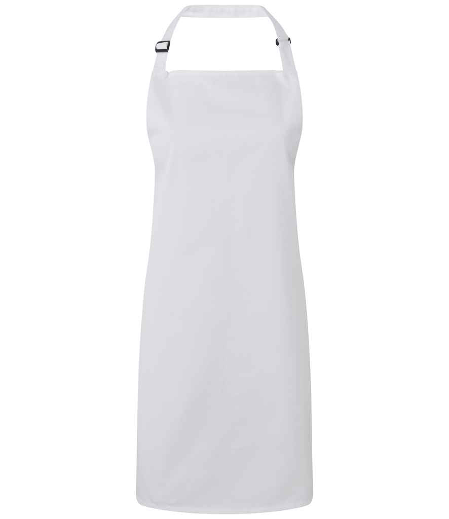 Premier HeiQ Viroblock Bib Apron in ONE White by Premier — Custom branded clothing by Print Press, featuring premium embroidery produced in our specialist print lab in the UK.