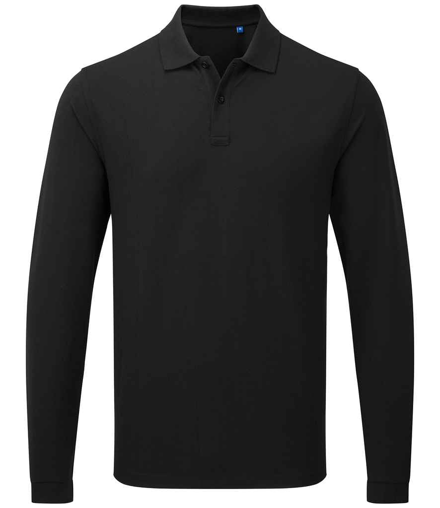 Premier HeiQ Viroblock Unisex Long Sleeve Polo Shirt in by Premier — Custom branded clothing by Print Press, featuring premium embroidery produced in our specialist print lab in the UK.