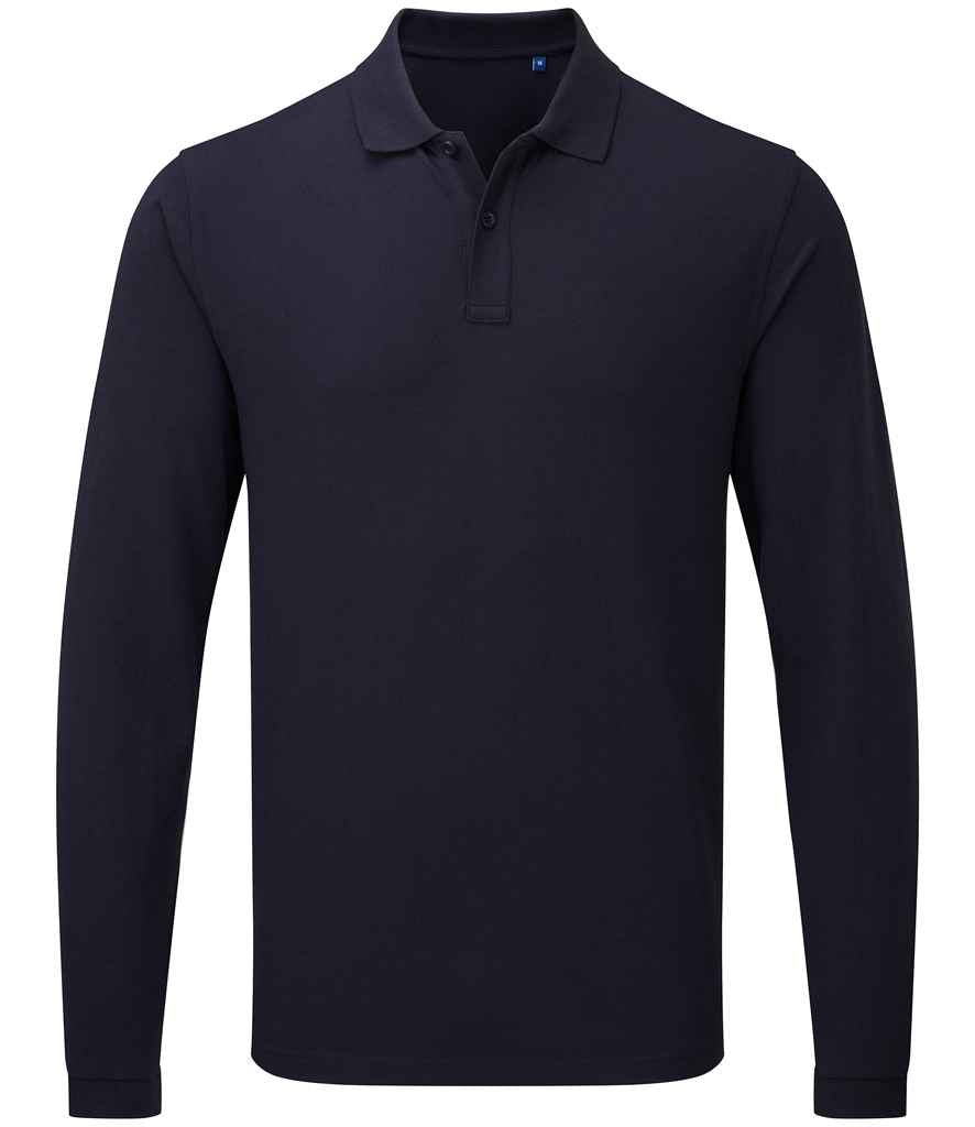 Premier HeiQ Viroblock Unisex Long Sleeve Polo Shirt in by Premier — Custom branded clothing by Print Press, featuring premium embroidery produced in our specialist print lab in the UK.