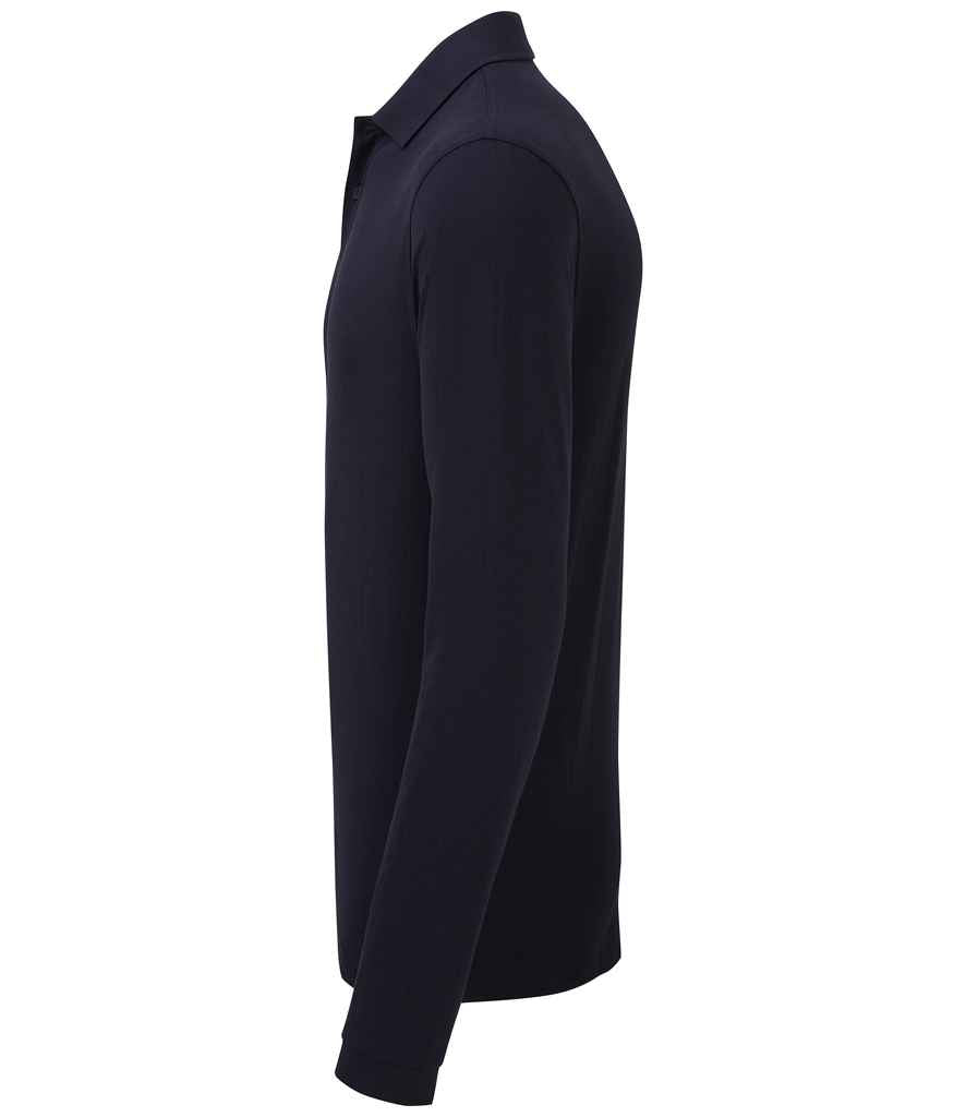 Premier HeiQ Viroblock Unisex Long Sleeve Polo Shirt in by Premier — Custom branded clothing by Print Press, featuring premium embroidery produced in our specialist print lab in the UK.