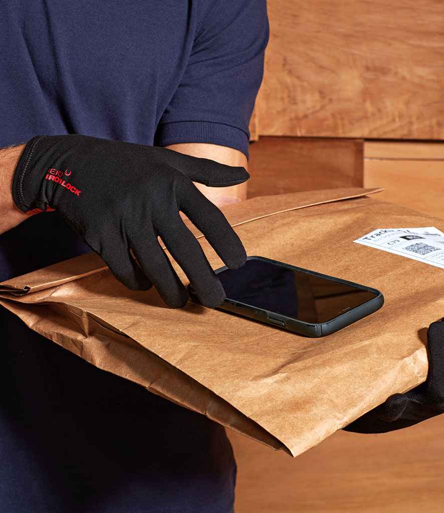 Premier HeiQ Viroblock Touch Gloves in S Black by Premier — Custom branded clothing by Print Press, featuring premium embroidery produced in our specialist print lab in the UK.