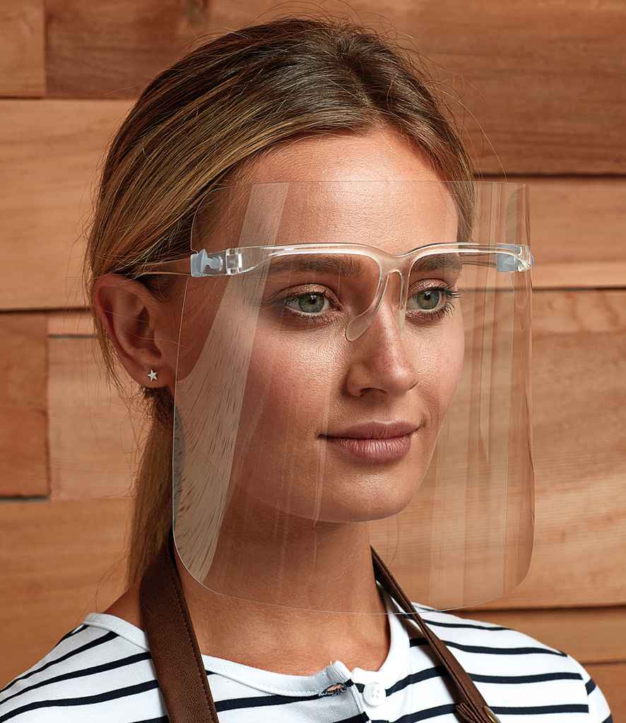 Premier Easy Fit Face Shield in ONE Clear by Premier — Custom branded clothing by Print Press, featuring premium embroidery produced in our specialist print lab in the UK.
