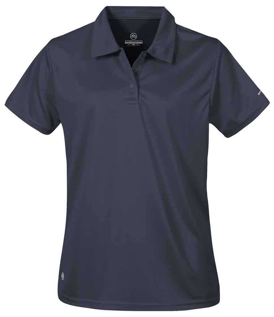 Stormtech Ladies Apollo H2X-DRY Polo Shirt in S Navy by Stormtech — Custom branded clothing by Print Press, featuring premium embroidery produced in our specialist print lab in the UK.
