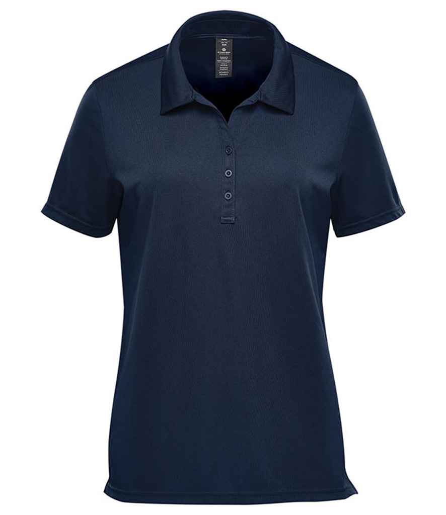 Stormtech Ladies Treeline Performance Polo Shirt in S Navy by Stormtech — Custom branded clothing by Print Press, featuring premium embroidery produced in our specialist print lab in the UK.
