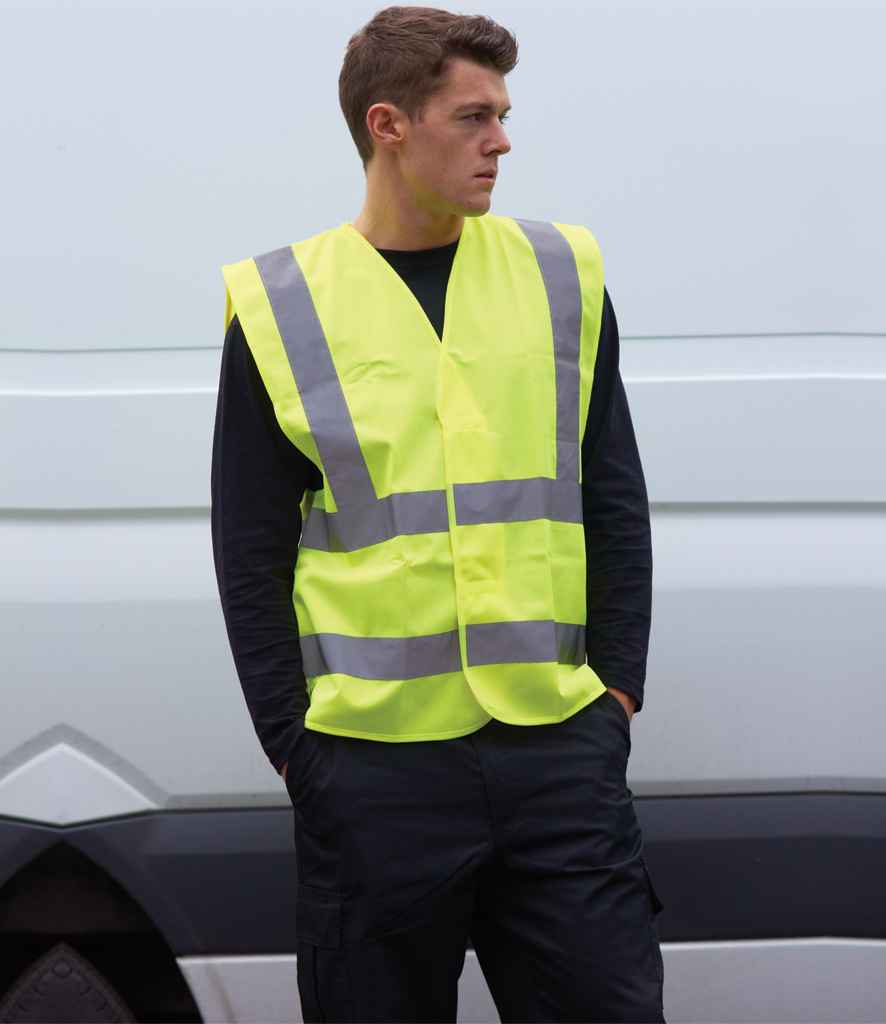 Portwest Hi-Vis Vest in Yellow by Portwest — Custom branded clothing by Print Press, featuring premium embroidery produced in our specialist print lab in the UK.