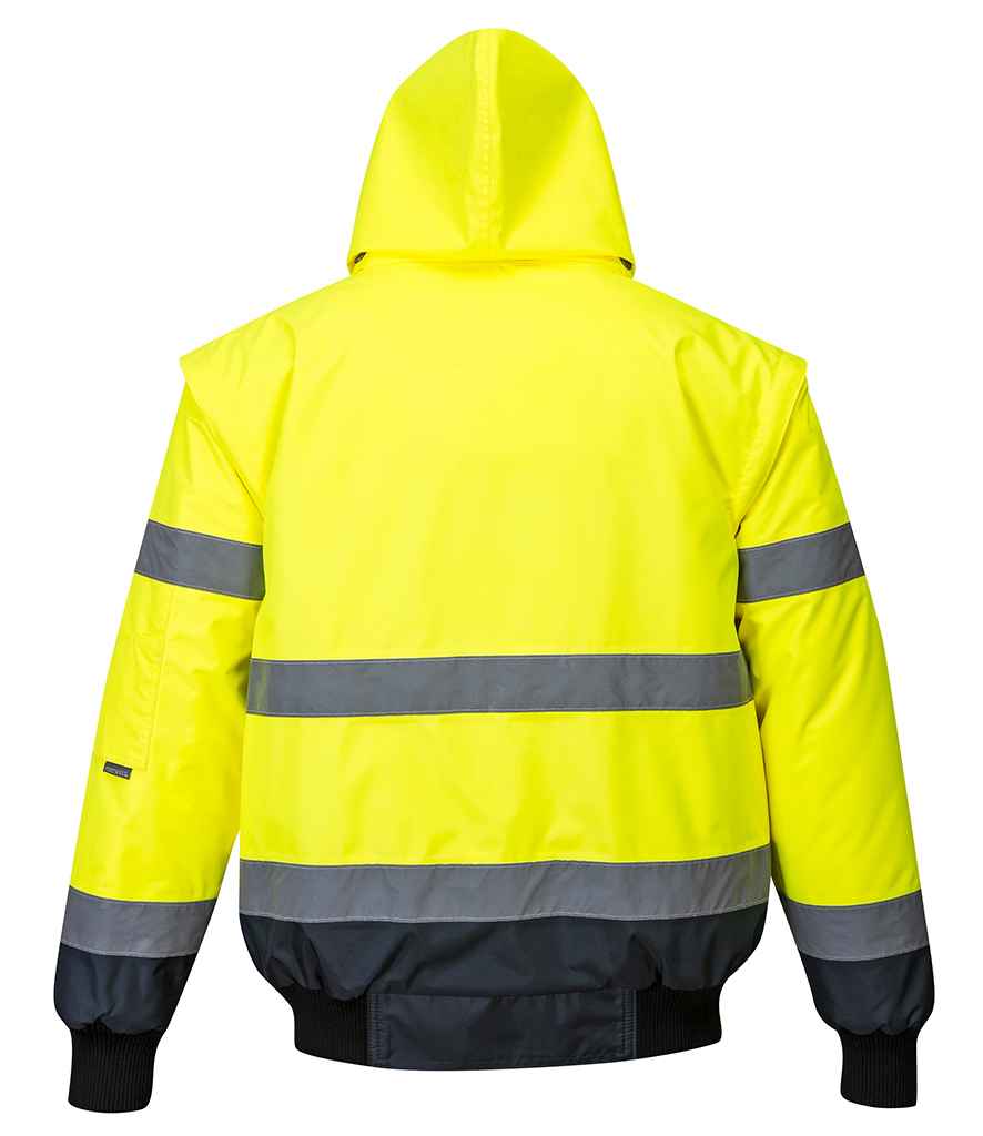 Portwest 3-in-1 Hi-Vis Bomber Jacket in by Portwest — Custom branded clothing by Print Press, featuring premium embroidery produced in our specialist print lab in the UK.