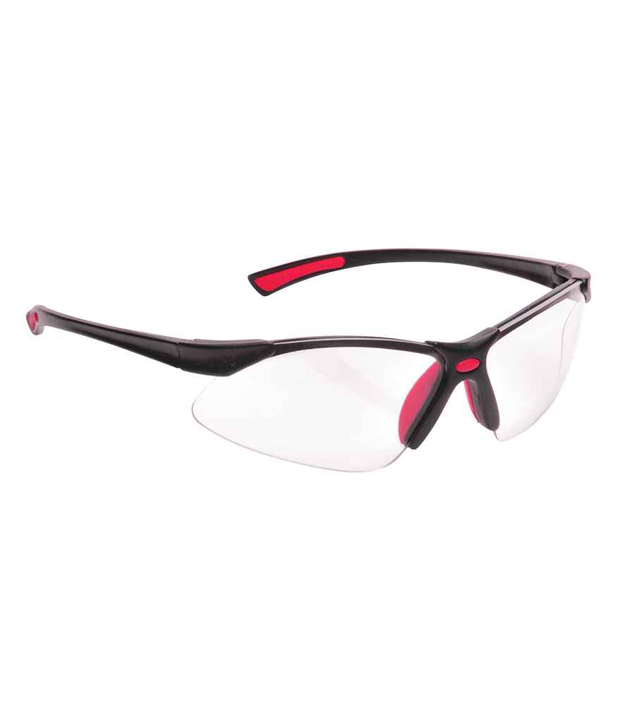 Portwest Bold Pro Spectacles in ONE Red by Portwest — Custom branded clothing by Print Press, featuring premium embroidery produced in our specialist print lab in the UK.