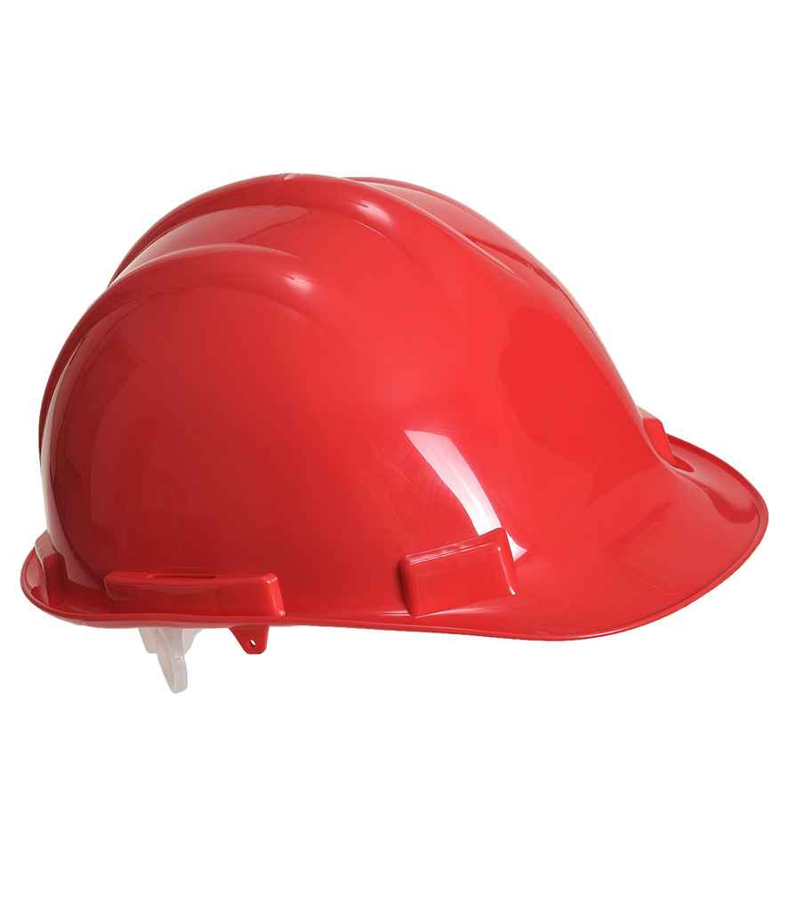 Portwest Endurance Safety Hard Hat in ONE Red by Portwest — Custom branded clothing by Print Press, featuring premium embroidery produced in our specialist print lab in the UK.