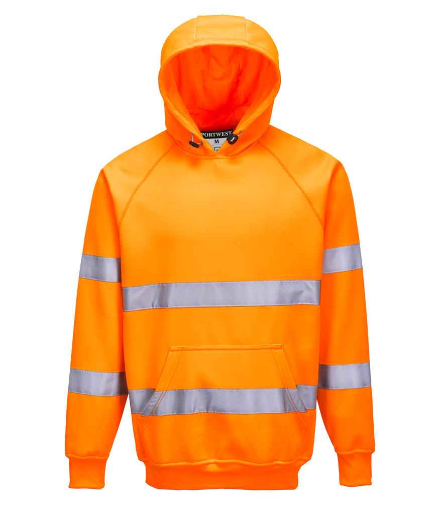 Portwest Hi-Vis Hoodie in Orange by Portwest — Custom branded clothing by Print Press, featuring premium embroidery produced in our specialist print lab in the UK.